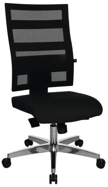 Bürodrehstuhl m. Punktsynchrontechnik schwarz/schwarz 450-550mm o. Armlehnen Trgf. 110kg TOPSTAR
