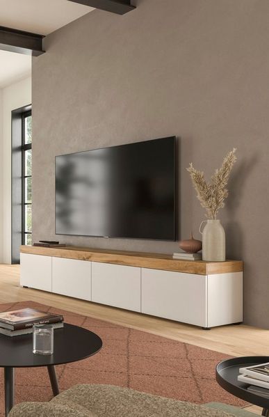 OTTO home Lowboard MAMBO, TOPSELLER!, Breite 200cm, 4 Klappen, stehend oder hängend (1 St, 2 farbige Ausführung, in verschiedenen Farben erhältlich), Lowboard, TV Unterschrank, Tv-Schrank, Wohnzimmer