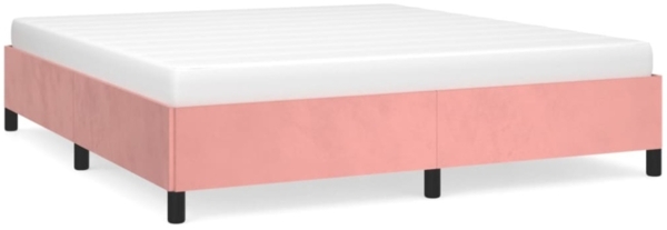 vidaXL Bettgestell Rosa 160x200 cm Samt 347335 Bild 4