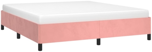vidaXL Bettgestell Rosa 160x200 cm Samt 347335 Bild 2