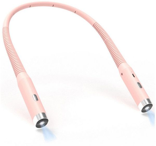 POPOLIC LED Leselampe Hals Leselampe Buch, 3 Farben und 3 Helligkeitsstufen, Wiederaufladbar, Halslampe für Lesen Stricken Häkeln Nähen Campen Reparieren