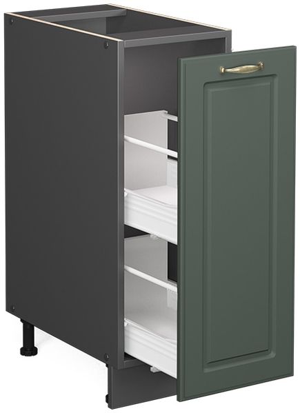 Apothekerschrank Fame-Line Grün-Gold Landhaus 30 cm , AP Marmor Vicco Bild 4