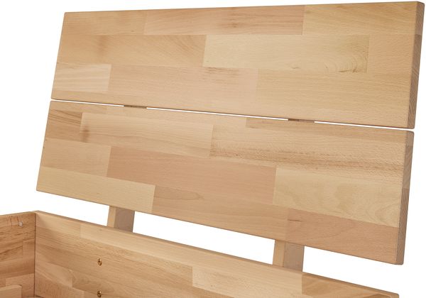 Massivholzbett extra stabil 100x220 hohes Seniorenbett Gästebett Zubehör wählbar V-60.81-10-220Federholzrahmen inkl. Bild 4