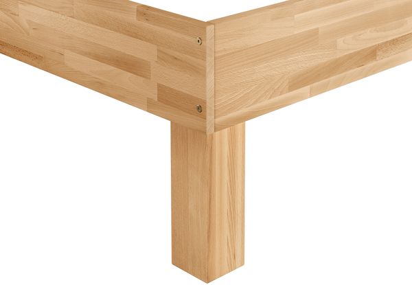 Massivholzbett extra stabil 100x220 hohes Seniorenbett Gästebett Zubehör wählbar V-60.81-10-220Federholzrahmen inkl. Bild 5
