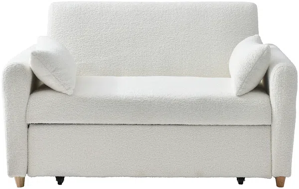 Vente-unique - AYLA Sofa Stoff Weiß - B 87 cm x H 86 cm x L 140 cm Bild 3