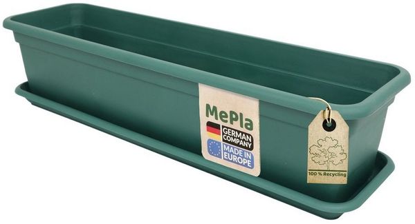 Heimwerkercenter Balkonkasten MePla Balkonkasten Balcony 60cm, Untersetzer - Grün -