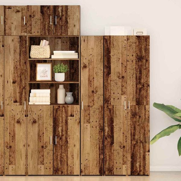 vidaXL Highboard 2 pcs Altholz 30 x 42,5 x 185 cm 3365576