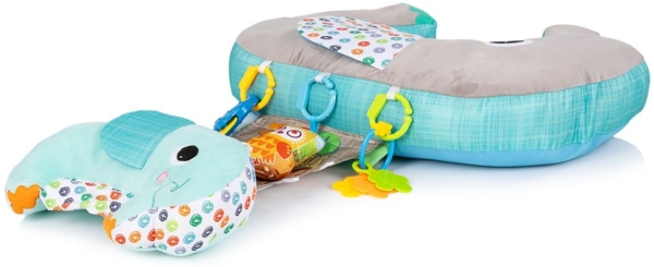 Chipolino Babykissen 5 in 1 Stillkissen, Spielkissen, Greiflinge, Stützkissen blau