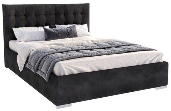 thematys Polsterbett Samt Velours Bett mit Bettkasten & Lattenrost, 120x200–180x200 cm (Optional mit 28 cm H3/H4 Taschenfederkern oder 23 cm Taschenfederkern-Matratze H2, hydraulisches Stauraumbett) Bild 4