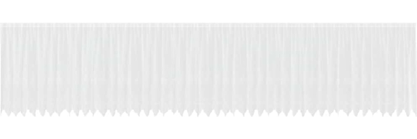 vidaXL Spitzenvorhang mit Vorhängen Weiß 1200 x 140 cm Polyester 4107972