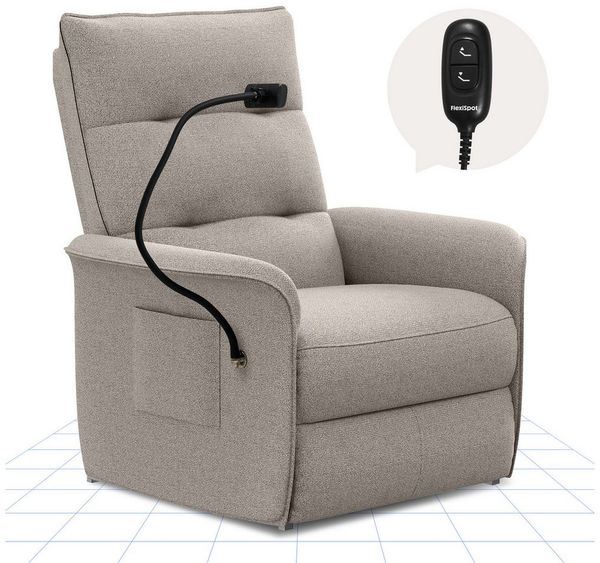 FLEXISPOT Sessel Elektrischer Relaxsessel – Ergonomischer Liegesessel mit Relaxfunktion (leicht zu montieren, kompakt verpackt & einfach zu transportieren), Fernsehsessel, ergonomisch, bis 200 kg belastbar, 105°-155°