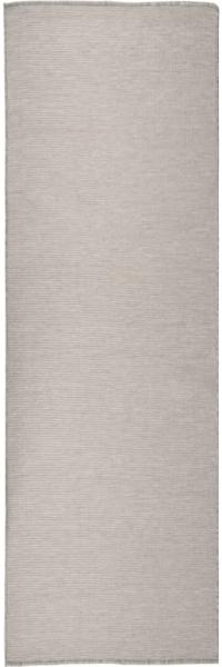 vidaXL Outdoor-Teppich Flachgewebe 80x250 cm Taupe 340779