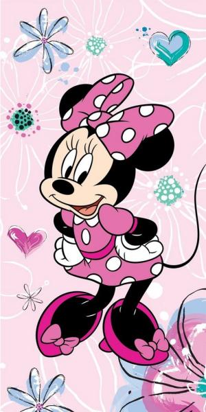 Disney Badetuch Duschtuch Badetuch Minnie Mouse 70 x 140 cm 100% Baumwolle, Baumwolle