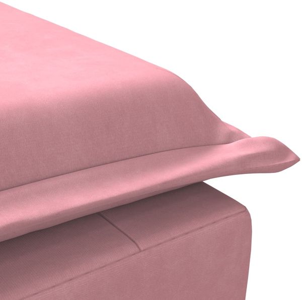 vidaXL Massage-Chaiselongue mit Nackenrolle Rosa Samt 379453 Bild 8
