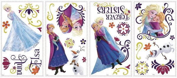 RoomMates RM - Disney Frozen Frühling Wandtattoo, PVC, bunt, 29 x 13 x 2.5 cm