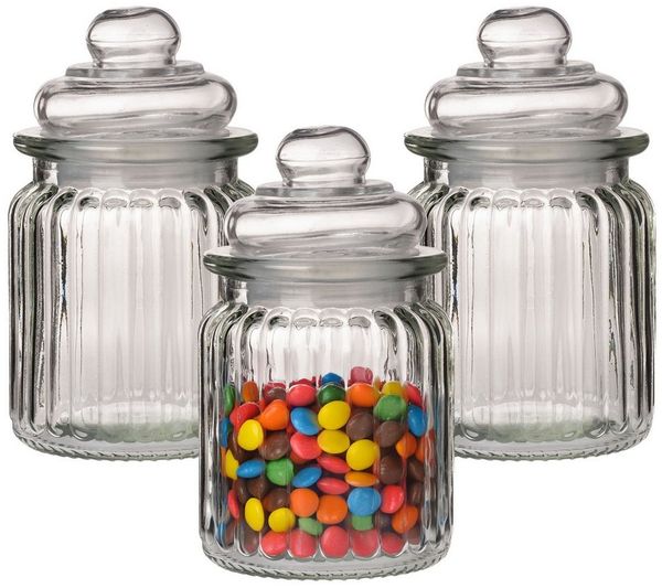 Annastore Vorratsglas Vorratsglas mit Glasdeckel Bonbonglas Bonboniere Vorratsbehälter, Aufbewahrungsgläser, Vorratsglas mit Deckel