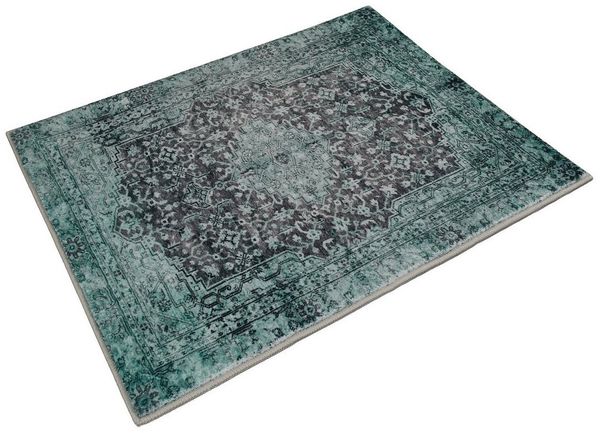 Wecon home Badematte Ralph, Höhe 0,5 mm, fußbodenheizungsgeeignet, Polyester, rechteckig, Vintage, waschbar, rutschfest, schnell trocknend, weich, Badteppich