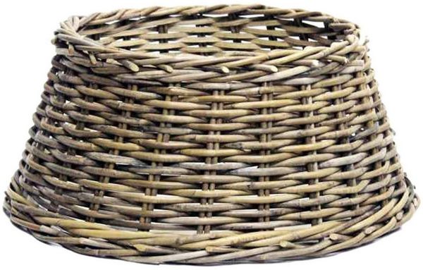 Spetebo Weihnachtsbaumdecke Rattan Weihnachtsbaumrock aus Weide 60 cm - natur hell (1-tlg), Abdeckung für den Christbaum Ständer