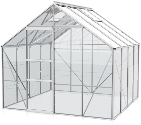 Vitavia Gewächshaus "Merkur 8300", aluminium eloxiert, 8,3 m²,3 mm ESG