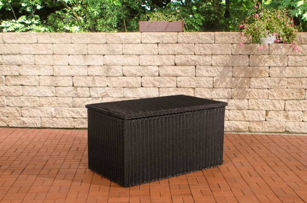 CLP Polyrattan Luxus Auflagenbox 5mm,schwarz X-Large