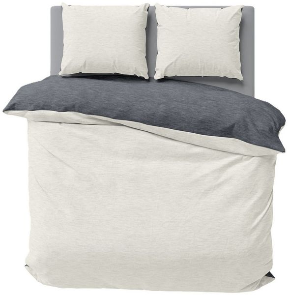 One Home Bettwäsche Wende Melange, Flanell, 3 teilig, meliert, Baumwolle kuschelig warm weich Biber Winter