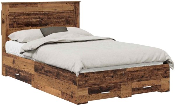 vidaXL Bettgestell mit Schubladen mit Kopfteil Holzwerkstoff 3410332