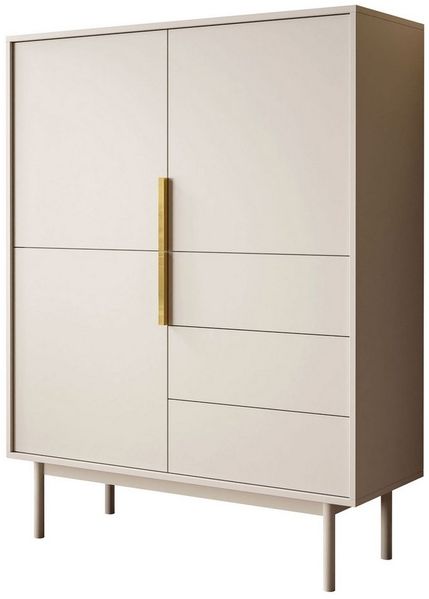 Lookway Hochkommode MIRACLE 3D3S Dreiteilige Kommode mit Schubladen, Breite: 104 cm
