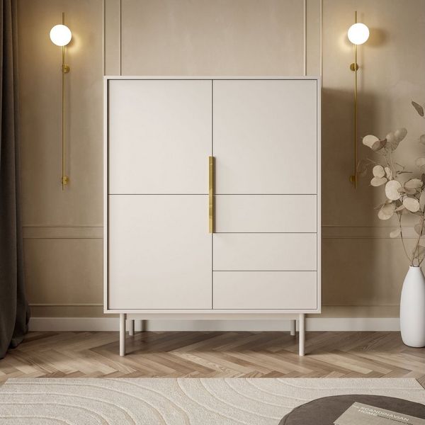 Lookway Hochkommode MIRACLE 3D3S Dreiteilige Kommode mit Schubladen, Breite: 104 cm