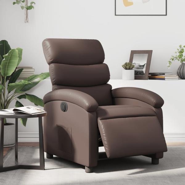 vidaXL Elektrischer Relaxsessel Braun Kunstleder 3204028