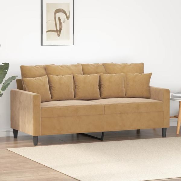 vidaXL 2-Sitzer-Sofa Braun 140 cm Samt 359310