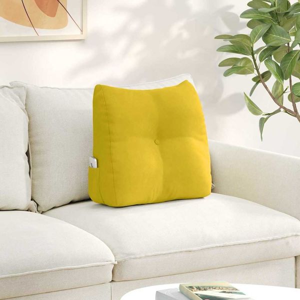 vidaXL Rücken Kissen Gelb 45 x 24 x 50 cm Samt 42014378