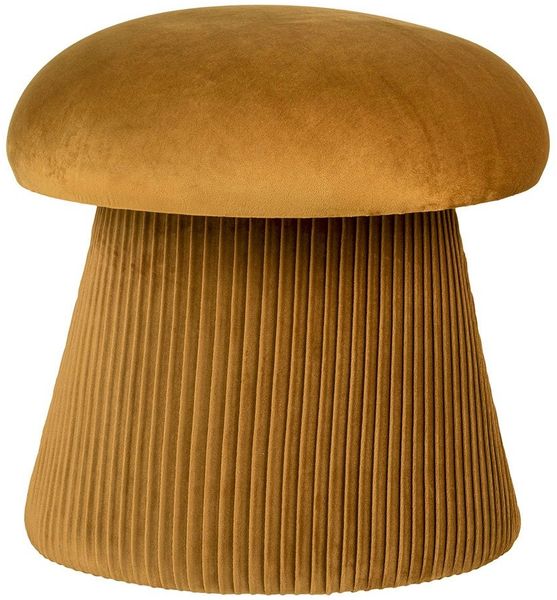 Hocker Nilla / Hampton, Stoff, Gelb, 39 x 42 x 39 cm