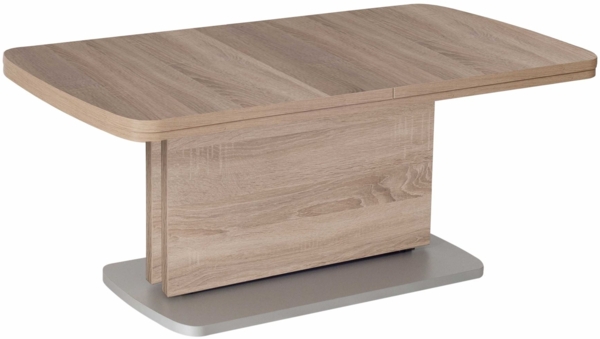 Couchtisch höhenverstellbar ausziehbar Clovis 110x53x63 Eiche Sägerau