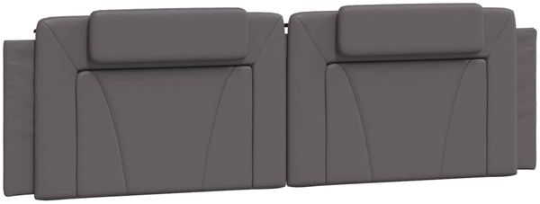 vidaXL Bett "Viana" mit Matratze Grau 180x200 cm Kunstleder 3208813 Bild 5