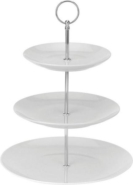 Spetebo Etagere Servier Etagere mit 3 Ablagen aus Porzellan, Porzellan, (Stück, 1-tlg, Servierständer), Servieretagere mehrstöckig