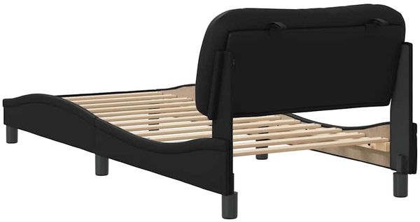 Einzelbettgestell Design für Erwachsene ohne Matratze Schwarz 90x190 cm Kunstleder d5089e Bild 6
