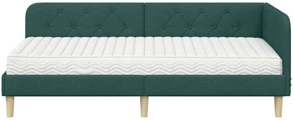 vidaXL Eckbettgestell Dunkelgrün 90 x 190 cm Stoff 3394113 Bild 5