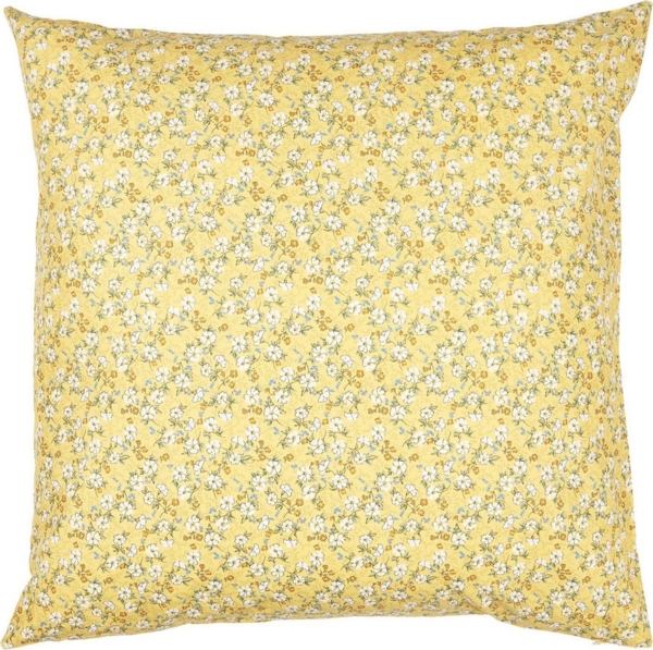 Ib Laursen - Kissenbezug Kissenhülle 60x60cm Gelb Weiß Blumenmuster 62990-00