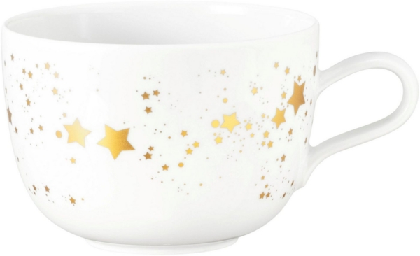 Seltmann Weiden Tasse Liberty - Golden Stars, 1-tlg, Porzellan, Milchkaffeeobertasse 0,38 l