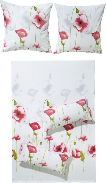 Erwin Müller Bettwäsche Bettwäsche, Seersucker, 2 teilig, Blumen