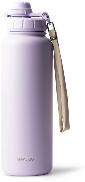 MAMEIDO Thermoflasche, mit 2-in-1 Deckel, Strohhalm und Handschlaufe in 500 ml, 700 ml & 1,2l
