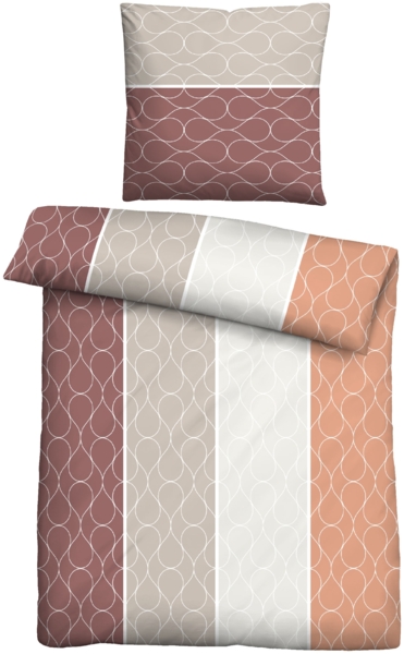 Traumhaft schlafen - Castell - Markenbettwäsche Polycotton Biber 0351108 TROPFEN, burgund, 1x 135x200 cm + 1x 80x80 cm