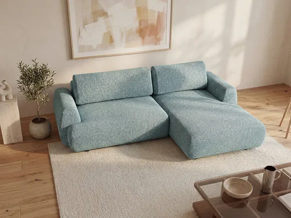 Vente-unique - MONELIA Sofa Stoff Blau - B 167 cm x H 81 cm x L 270 cm