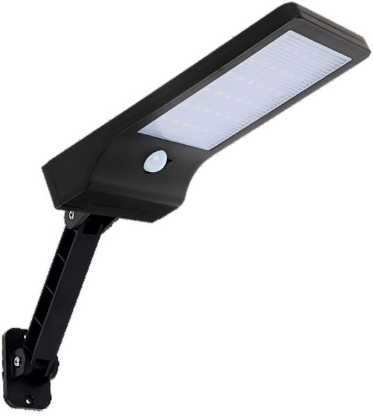 LUXULA LED Solarleuchte Solar-Wandleuchte mit PIR-Sensor, 8 Stunden Lichtzeit, IP44, kaltweiß, LED fest integriert, Tageslichtweiß, kaltweiß