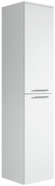 Badezimmerschrank Venus 30 x 30 x 160cm - Weiß - hoher Hängeschrank mit 2 Türen