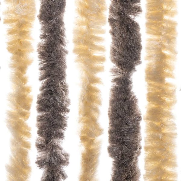 vidaXL Fliegenvorhang Dunkelbraun und Beige 118x220 cm Chenille 4004885 Bild 5