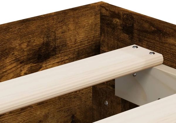 vidaXL Bettgestell mit Schubladen Räuchereiche 120x190cm Holzwerkstoff 3207319 Bild 9