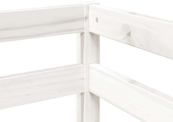 vidaXL Kinderhochbett ohne Matratze Weiß 90x190 cm Massivholz Kiefer 853435 Bild 9