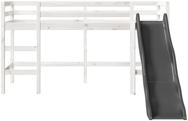vidaXL Kinderhochbett ohne Matratze Weiß 90x190 cm Massivholz Kiefer 853435 Bild 5