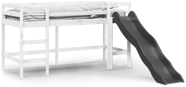 vidaXL Kinderhochbett ohne Matratze Weiß 90x190 cm Massivholz Kiefer 853435 Bild 2